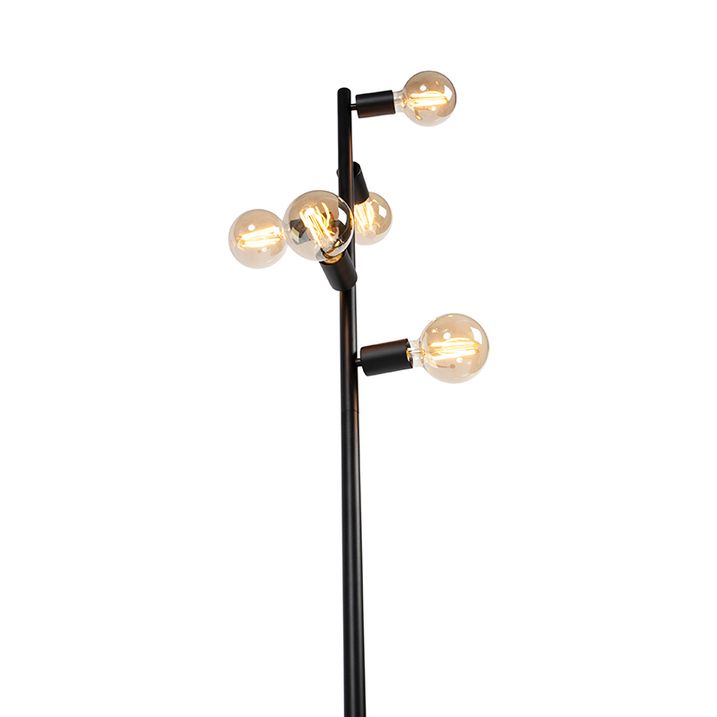 Lampa de podea moderna neagra cu 5 lumini - Facil