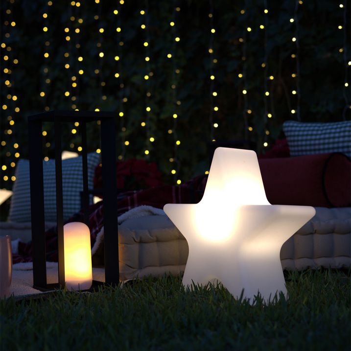 Weihnachts-Stehleuchte weiss 45cm inkl. wiederaufladbarer Solar RGBW LED - Nova