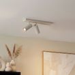 Moderne-plafondspot-beige-2-lichts-verstelbaar---Renna