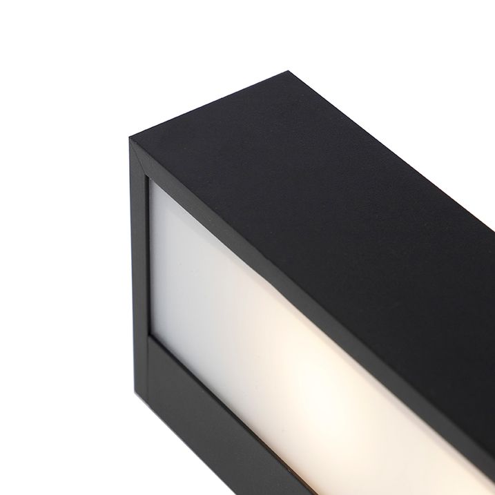 Dizajnová obdĺžniková nástenná lampa čierna 35 cm - Houx