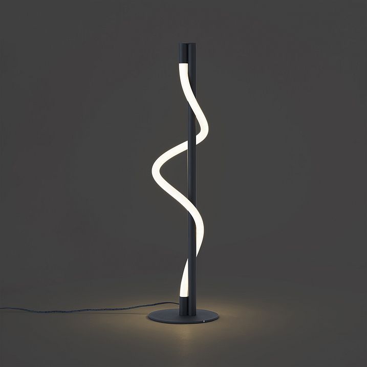 Moderne tafellamp zwart incl. LED 3-staps dimbaar - Twirl