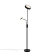 Lampadaire-noir-avec-LED-et-variateur-avec-liseuse---Kelso