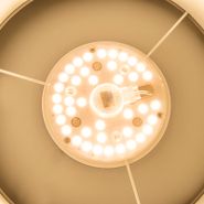 Plafonnier-bleu-40-cm-avec-LED---Drum-LED