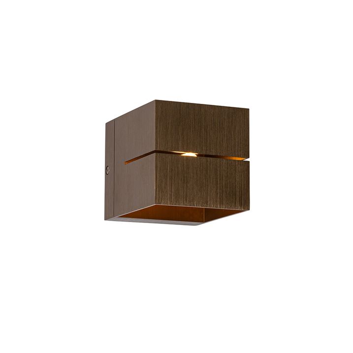 Lampă de perete inteligentă bronz închis 9,7 cm cu Wifi G9 - Transfer Groove