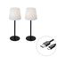 Set-de-2-lămpi-de-masă-negre-reîncărcabile-40-cm-IP54---Jude