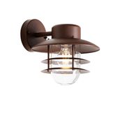 Industriell-vegglampe-rustbrun-IP44---Shell