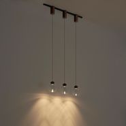 Sistema-di-illuminazione-a-binario-moderno-con-3-luci-a-sospensione-Easylift-bronzo-scuro-monofase---Slimline-Molla