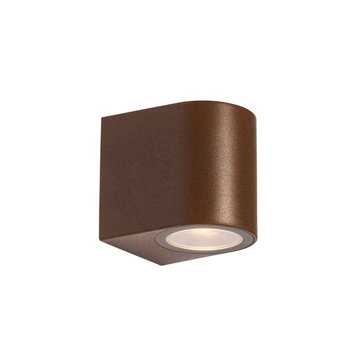 Modern utomhusvägglampa rostbrun plast oval - Baleno