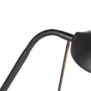 Gulvlampe-sort-med-læselampe-inkl.-LED-og-lysdæmper---Diva-2