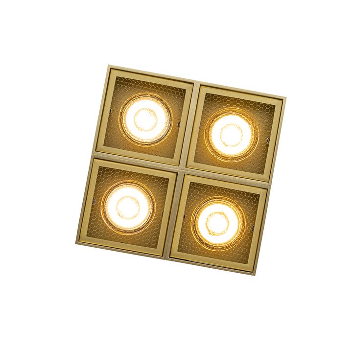 Spot design doré 4 lumières - Qubo Honey