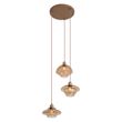 Retro-hanglamp-donker-brons-met-amber-kap-3-lichts---Smokey