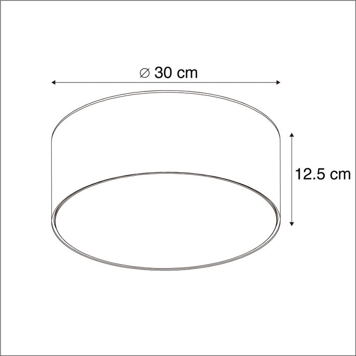 Plafonnier vert 30 cm avec LED - Drum LED