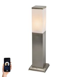 Intelligente Aussenleuchte 45 cm Stahl inkl. Wifi P45 - Malios