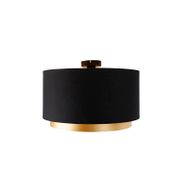 Plafoniera-moderna-nera-con-oro-47-cm-Duo-Shade---Combi
