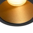 Set-med-6-moderna-infällda-spotlights-svarta-med-guld-GU10-35-mm-IP44---Dept