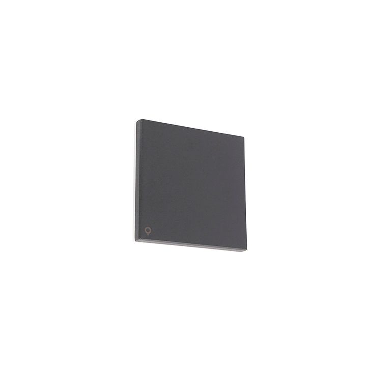 Dizajnerska zidna lampa siva aluminijumska 15 cm uključujući LED 9W - Skyf