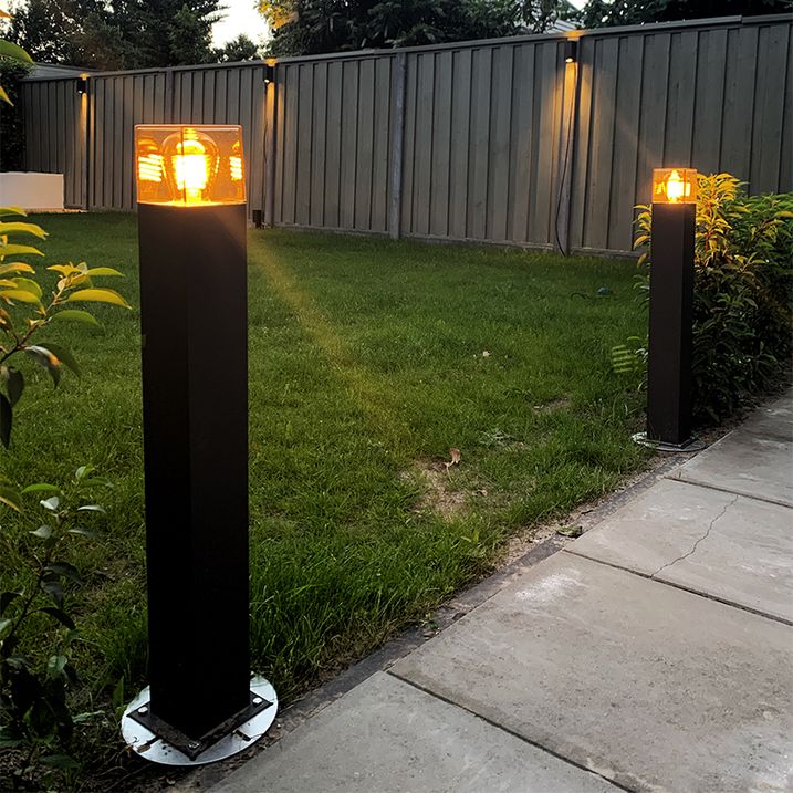 Moderná vonkajšia stojaca lampa 70 cm tmavosivá IP44 - Denmark