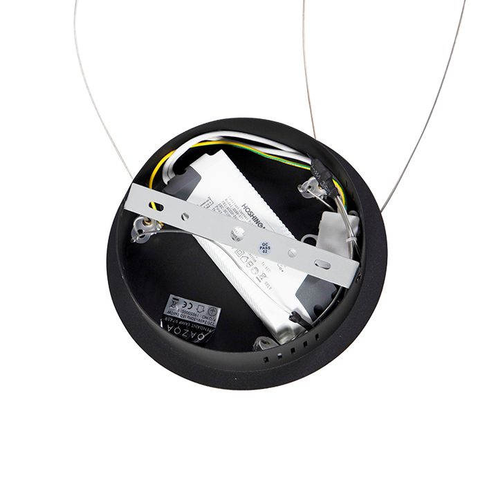 Candeeiro suspenso de design preto 80 cm Incl. LED regulável em 3 níveis - Anello