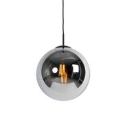 Smarte-Pendelleuchte-schwarz-mit-Rauchglas-30-cm-inkl.-Wifi-ST64---Pallon