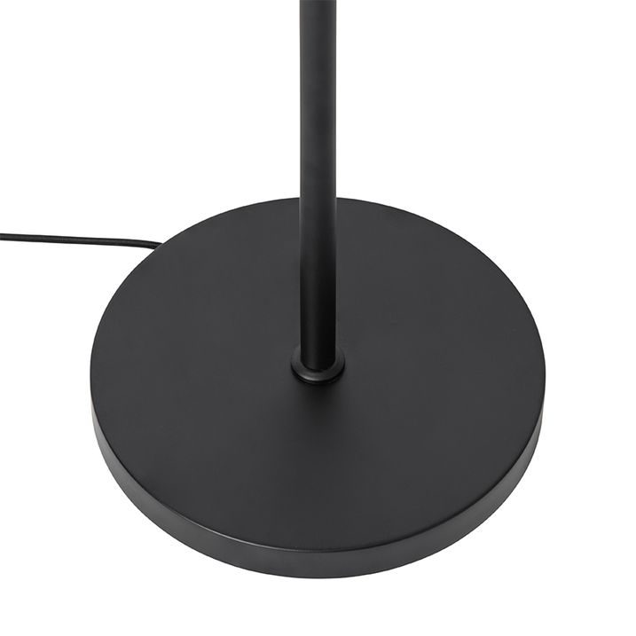Rustikální stojací lampa černá s ratanem 35 cm - Kata