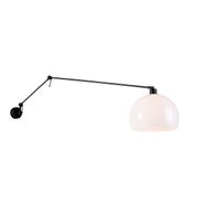 Nástenná-lampa-čierna-s-tienidlom-bielym-30-cm-nastaviteľná---Blitz