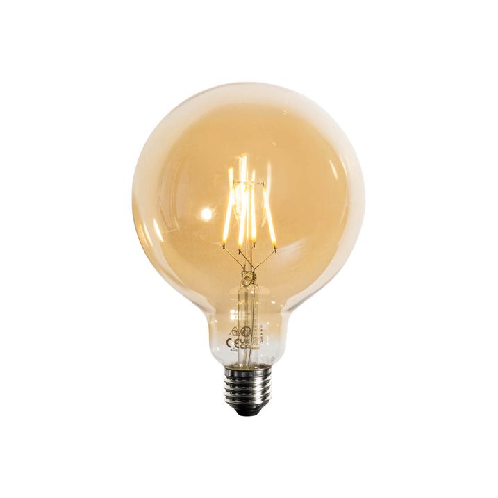 Lampadina LED dimmerabile E27 oro G125 4,9W 450lm 2200K