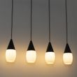 Mūsdienu-piekaramā-lampa-melna-ar-opāla-stiklu-4-gaismām---Drop