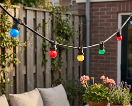 Tuinfeestverlichting: sfeer tot in de late uurtjes