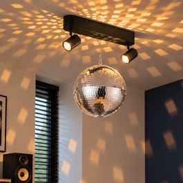 Retro visilica Disko kugla sa 2 LED svjetla i daljinskim upravljačem - Discoball