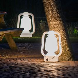 Stāvlampa balta 51 cm IP44 - Storm Large