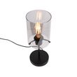 Designová-stolní-lampa-černá-s-kouřovým-sklem-na-stojánku---Dome