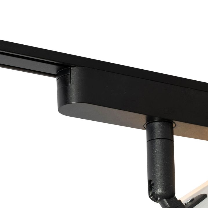 Spot moderne noir pour système de rail monophasé avec LED - Magnetic Puk