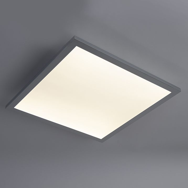 Négyzetes mennyezeti lámpa króm 45 cm LED-del IP44 - Flat