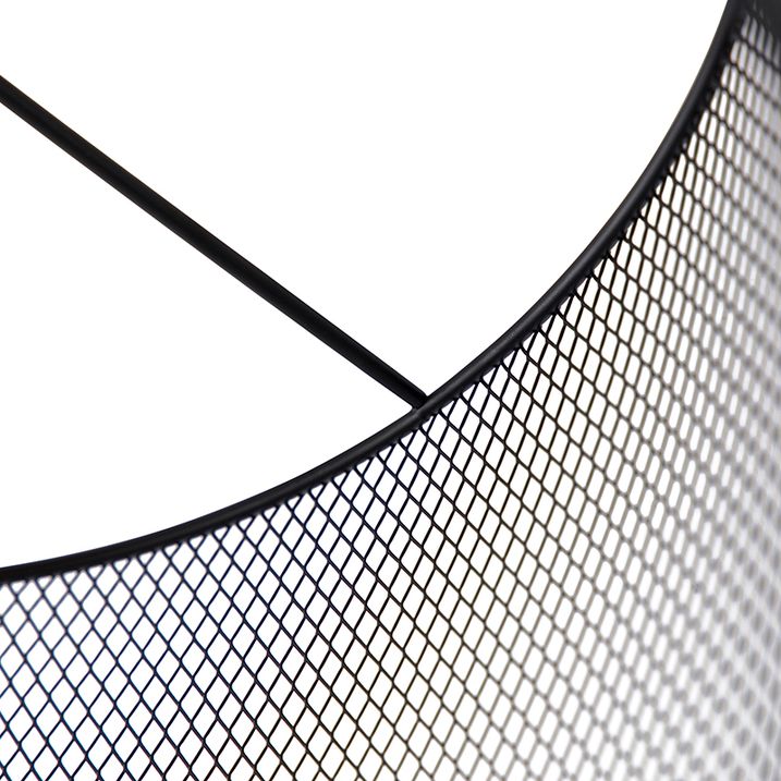 Industriell taklampe sort - Drum Mesh