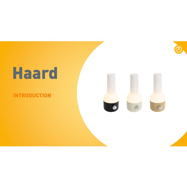 Lámpara de mesa de exterior beige con blanco con LED recargable IP44 - Haard