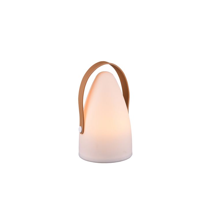 Dizajnová vonkajšia stolná lampa biela nabíjateľná RGBW - Leonardo
