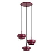 Retro-Pendant-Lamp-Plum-with-Metal-Shade-3-Light---Ophelia