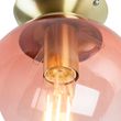 Art-Deco-taklampa-mässing-med-rosa-glas---Pallon