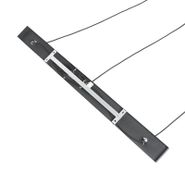 Lampă-suspendată-Art-Deco-neagră-cu-sticlă-aurie-alungită-3-lumini---Pallon