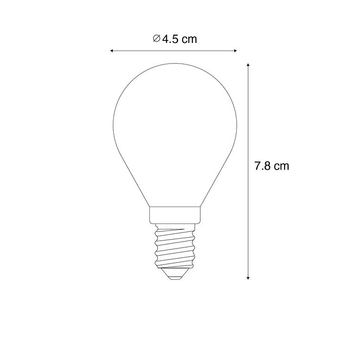E14 dimbar LED-lampa G45 guld 4W 330 lm 2100K