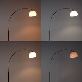 Smarte-Bogenleuchte-Chrom-mit-weissem-Schirm-inkl.-Wifi-A60---Arc-Basic