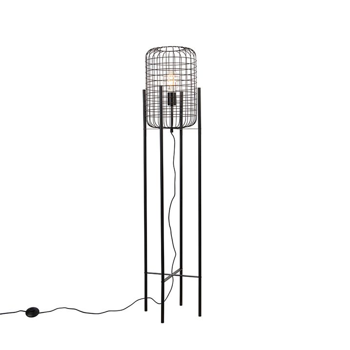 Industrijska podna lampa crna - Bliss Vefa