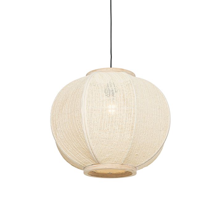 Smart pendellampe naturstoff 48 cm inkl. Wifi G95 - Rob