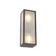 Zidna-lampa-za-spoljašnju-upotrebu-crna-sa-rebrastim-staklom-2-svetla-IP44---Charlois