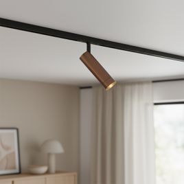 Modern dark bronze spotlight for 1-phase track system GU10 35mm - Slimline Uzzy