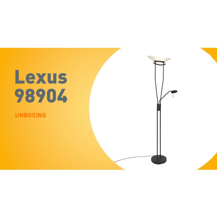 Moderní stojací lampa černá vč. LED - Lexus