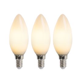 Set van 3 LED filament kaarslampen E14 2W 180 lumen 2350K