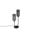 Art-Deco-tafellamp-zwart-met-smoke-glas-2-lichts---Laura