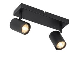Moderne-plafondlamp-zwart-2-lichts-verstelbaar-rechthoekig---Jeana