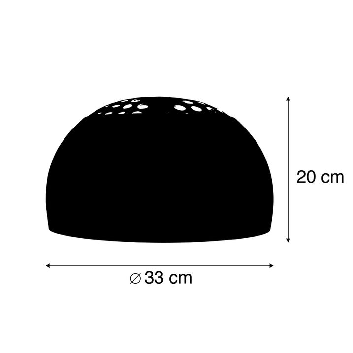 Paralume per lampada ad arco XXL nero